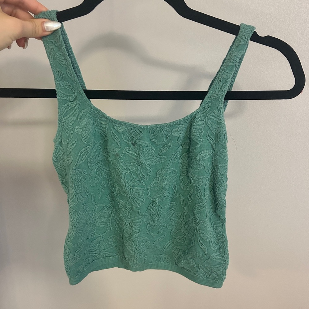 Textured Green Women's Top
